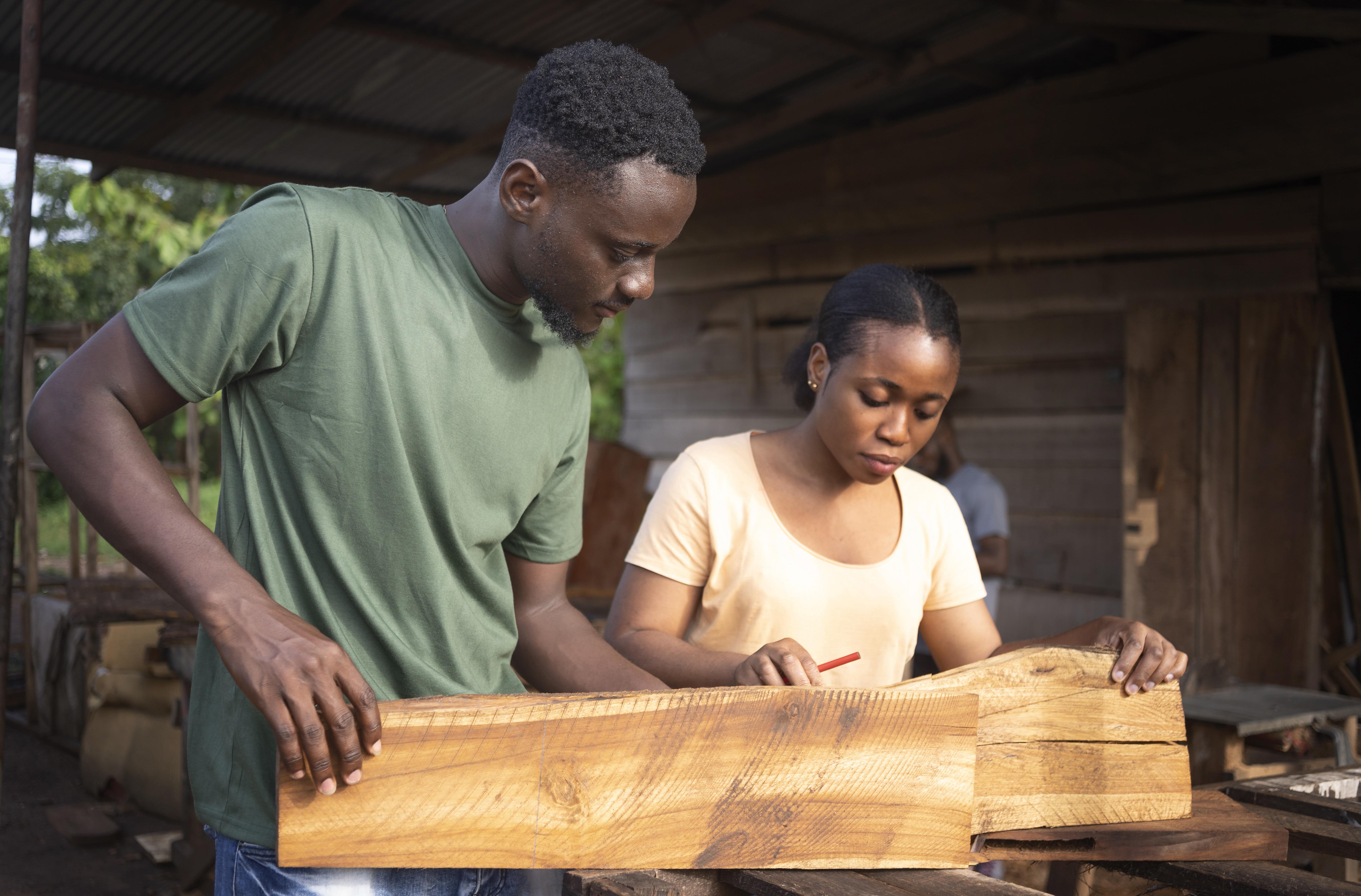 Artisans collaborating on projects